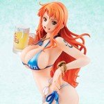 Megahouse Onepiece Portrait of Pirates: Bathing Beauties Nami Limited Edition Version PVC Figure, Multicolor