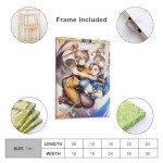 DFJHAZGT Street Fighter Game Posters Chun Li & Striker Sexy Anime Aesthetic Posters Poster Decorative Painting Canvas Wall Art Living Room Posters Bedroom Painting 12x18inch(30x45cm), Frame-style-3