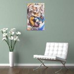 DFJHAZGT Street Fighter Game Posters Chun Li & Striker Sexy Anime Aesthetic Posters Poster Decorative Painting Canvas Wall Art Living Room Posters Bedroom Painting 12x18inch(30x45cm), Frame-style-3