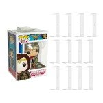 12-Pack Acrylic Shelves Wall Mount Compatible with Pop Figure Display in Box - No Drill Acrylic Floating Shelves Wall Display - for Collectible, Anime and Action Figurine Floating Shelves