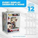 12-Pack Acrylic Shelves Wall Mount Compatible with Pop Figure Display in Box - No Drill Acrylic Floating Shelves Wall Display - for Collectible, Anime and Action Figurine Floating Shelves