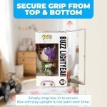 12-Pack Acrylic Shelves Wall Mount Compatible with Pop Figure Display in Box - No Drill Acrylic Floating Shelves Wall Display - for Collectible, Anime and Action Figurine Floating Shelves