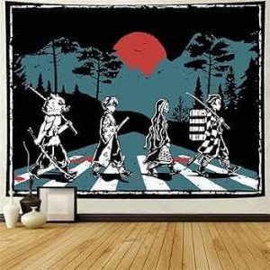Timimo Anime Poster Tapestry - Decorations - Japanese Backgrounds - Anime Peripherals, Wall Art Decorative Scrolls, Metal Posters, Dorm Bedroom And Christmas Gifts 60x80in