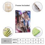 Adult Anime Poster Boobs Girl Sexy Poster Hentai Art Poster (3) Canvas Wall Art Prints for Wall Decor Room Decor Bedroom Decor Gifts 12x18inch(30x45cm) Frame-style-20