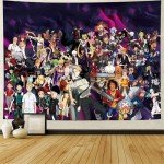 Timimo Anime Poster Tapestry - Decorations - Japanese Backgrounds - Anime Peripherals, Wall Art Decorative Scrolls, Metal Posters, Dorm Bedroom And Christmas Gifts 60x80in