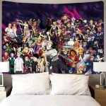 Timimo Anime Poster Tapestry - Decorations - Japanese Backgrounds - Anime Peripherals, Wall Art Decorative Scrolls, Metal Posters, Dorm Bedroom And Christmas Gifts 60x80in