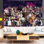Timimo Anime Poster Tapestry - Decorations - Japanese Backgrounds - Anime Peripherals, Wall Art Decorative Scrolls, Metal Posters, Dorm Bedroom And Christmas Gifts 60x80in