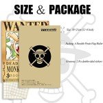 TYZZHOA 25PCS Anime [OP] Wanted Posters 30×21cm, New Bounty Edition, Straw Hat Pirates Crew Nika Luffy 3 Billion, Zoro, Sanji, [OP] Anime Gifts(Retro)