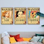 TYZZHOA 25PCS Anime [OP] Wanted Posters 30×21cm, New Bounty Edition, Straw Hat Pirates Crew Nika Luffy 3 Billion, Zoro, Sanji, [OP] Anime Gifts(Retro)