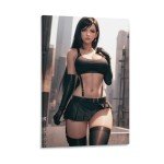 Generic Anime Poster Tifa Lockhart Sexy Art Wallpaper Canvas Wall Art (11 Count) 12x18inch(30x45cm) Living Room Bedroom Bathroom Kitchen Decor