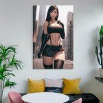 Generic Anime Poster Tifa Lockhart Sexy Art Wallpaper Canvas Wall Art (11 Count) 12x18inch(30x45cm) Living Room Bedroom Bathroom Kitchen Decor