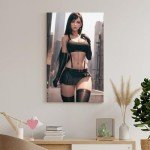 Generic Anime Poster Tifa Lockhart Sexy Art Wallpaper Canvas Wall Art (11 Count) 12x18inch(30x45cm) Living Room Bedroom Bathroom Kitchen Decor