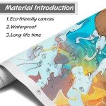 Anime 5 Piece Poster Luffy Canvas Wall art HD Prints Painting for Living Room Bedroom Decor Girl Boy Friend Gift,60x32 inch Unframed