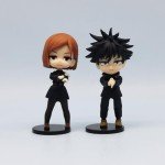 JJK Action Figure Geto Suguru Cake Topper Figure Statue Anime Fushiguro Megumi Figurine Set 7 pieces mini Cartoon Model Desktop Room Birthday Decoration PVC 9 * 3.8cm