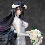 QAHEART Albedo Figure Statue Model - 1/6 Scale Wedding Dress Style Albedo Anime Action Figure Sculpture, Handmade Collectible Desktop Decoration