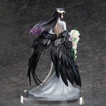 QAHEART Albedo Figure Statue Model - 1/6 Scale Wedding Dress Style Albedo Anime Action Figure Sculpture, Handmade Collectible Desktop Decoration