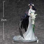 QAHEART Albedo Figure Statue Model - 1/6 Scale Wedding Dress Style Albedo Anime Action Figure Sculpture, Handmade Collectible Desktop Decoration