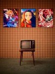 Ouroboros Art & Design - Demon Slayer: Kimetsu no Yaiba Anime Posters - 8"x10" Inches - Set of 8-300 GSM Paper - Unframed