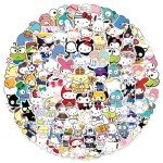 Sanrio Stickers Set - 104 Pcs Hello Kitty & Friends