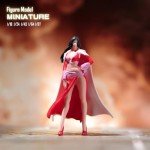 ORIELOAN Sexy Female Warrior Figure, 1/24 Scale Anime Female Character Mini Model Figure with Black Long Hair and Red Heels, Miniature Sexy Woman Warrior Action Figurine
