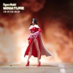ORIELOAN Sexy Female Warrior Figure, 1/24 Scale Anime Female Character Mini Model Figure with Black Long Hair and Red Heels, Miniature Sexy Woman Warrior Action Figurine