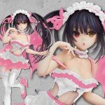 LUNK Tokisaki Kurumi Action Figure Pink Little Devil Model PVC Anime Statue Charact Collections Model Ornaments 7.9 Inch