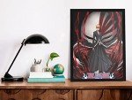 Bleach Anime Poster Ichigo Kurosaki Soul Reaper Swords Manga Comic Cool Aesthetic Modern Picture Japanese Bedroom Home Living Room Weeb Fan Birthday Gift Cool Wall Art Print Poster 12x18