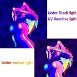 QGHOT Anime Girl Tapestry Nude Women Sexy Tapestry Blacklight Sex Art Tapestry Wall Hanging Black Light Tapestries Uv Glow in the Dark Hot Girl Poster for Adults Room Bedroom Dorm Wall Decor 60x50in