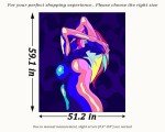 QGHOT Anime Girl Tapestry Nude Women Sexy Tapestry Blacklight Sex Art Tapestry Wall Hanging Black Light Tapestries Uv Glow in the Dark Hot Girl Poster for Adults Room Bedroom Dorm Wall Decor 60x50in