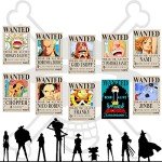 TYZZHOA Anime [OP] Wanted Posters 30×21cm, New Bounty Edition, Straw Hat Pirates Crew Zoro, Sanji, Nika Luffy 3 Billion, a Set of 35PCS