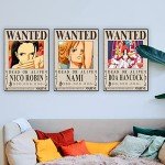 TYZZHOA Anime [OP] Wanted Posters 30×21cm, New Bounty Edition, Straw Hat Pirates Crew Zoro, Sanji, Nika Luffy 3 Billion, a Set of 35PCS