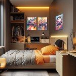 GELDSTEI Cool Game Canvas Wall Art, Color Video Gaming Poster Prints, Vibrant Anime Game Wall Decor, Handle Earphone Graffiti Aesthetic Pictures for Teen Boy Play Room Framed Ready to Hang 16"x24"x3