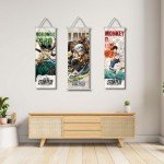 One Piece Anime Poster Wall Scroll JPN Version Luffy Zoro Sanji Nico Robin Anime Artwork Wall Scroll 70cm x 25cm (Law (Boa)