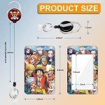 Akkya Badge Holder with Retractable Reel, Cute Funny Cartoon Anime Skull ID Name Tag Work Badge Clip Heavy Duty Vertical Card Protector Cover Case for Work Office Nurse Student Teacher Women Men