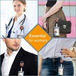 Akkya Badge Holder with Retractable Reel, Cute Funny Cartoon Anime Skull ID Name Tag Work Badge Clip Heavy Duty Vertical Card Protector Cover Case for Work Office Nurse Student Teacher Women Men