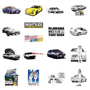 MUYINGZHUO 50PCS Cartoon Anime in-D Stickers for Laptop, Water Bottle, Car, Skateboard, Guitar, Helmet, Cool Racing Car Stickers for Girls, Vinyl Decals as Gifts & Party Favors (D)
