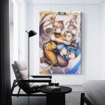 DFJHAZGT Street Fighter Game Posters Chun Li & Striker Sexy Anime Aesthetic Posters Poster Decorative Painting Canvas Wall Art Living Room Posters Bedroom Painting 12x18inch(30x45cm), Unframe-style-3