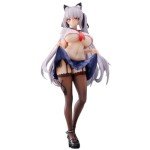 LUNK Alvina-Chan Figure 9.5" Cat Ear Girl Figurine Uniform Version Standing Position Model Anime Statue Collection Ornaments