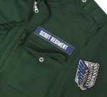 Ripple Junction Attack on Titan Men's Full Zip-Up Hooded Sweatshirt Scout Regiment AOT Military Anime Fleece Hoodie XL Green