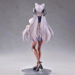 LUNK Alvina-Chan Figure 9.5" Cat Ear Girl Figurine Uniform Version Standing Position Model Anime Statue Collection Ornaments