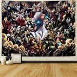 Timimo Anime Poster Tapestry - Decorations - Japanese Backgrounds - Anime Peripherals, Wall Art Decorative Scrolls, Metal Posters, Dorm Bedroom And Christmas Gifts 60x80in