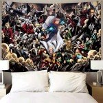 Timimo Anime Poster Tapestry - Decorations - Japanese Backgrounds - Anime Peripherals, Wall Art Decorative Scrolls, Metal Posters, Dorm Bedroom And Christmas Gifts 60x80in