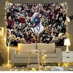 Timimo Anime Poster Tapestry - Decorations - Japanese Backgrounds - Anime Peripherals, Wall Art Decorative Scrolls, Metal Posters, Dorm Bedroom And Christmas Gifts 60x80in
