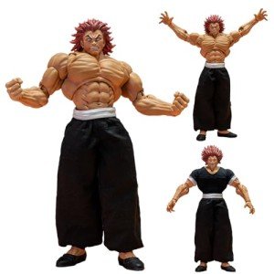 QAHEART Hanma Yujiro Figure Hanma Figurine Statue Hanma Yujiro Action Figure Muscle Man Ultra-Movable Changeable Parts Ornaments