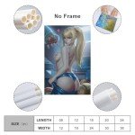 XLWQDSFAnime Game Posters Sexy Samus Aran Showcasing Aesthetic Art AppealCanvas Paintings Are Suitable for Any Scene 12x18inch(30x45cm) Unframe-.