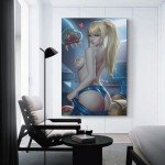 XLWQDSFAnime Game Posters Sexy Samus Aran Showcasing Aesthetic Art AppealCanvas Paintings Are Suitable for Any Scene 12x18inch(30x45cm) Unframe-.