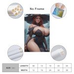 Hot Anime Sexy Girl Cartoon Poster Hot Anime Sexy Girl Poster Canvas Wall Art Canvas Wall Art Posters For Room Aesthetic And Decor12 Pictures Poster For Living Room Bedroom Decor 12x18inch(30x45cm)