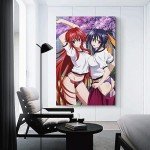 Japan Anime Posoters High School DxD Sexy Poster Bedroom Bathroom Decor (3) Wall Art Paintings Canvas Wall Decor Home Decor Living Room Decor Aesthetic 12x18inch(30x45cm) Unframe-style-8