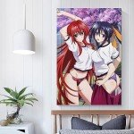 Japan Anime Posoters High School DxD Sexy Poster Bedroom Bathroom Decor (3) Wall Art Paintings Canvas Wall Decor Home Decor Living Room Decor Aesthetic 12x18inch(30x45cm) Unframe-style-8