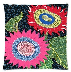 happy apple Yayoi Kusama art work sunflower 18" x 18" (45x45cm) Twin Sides Zippered Pillowcases home decor